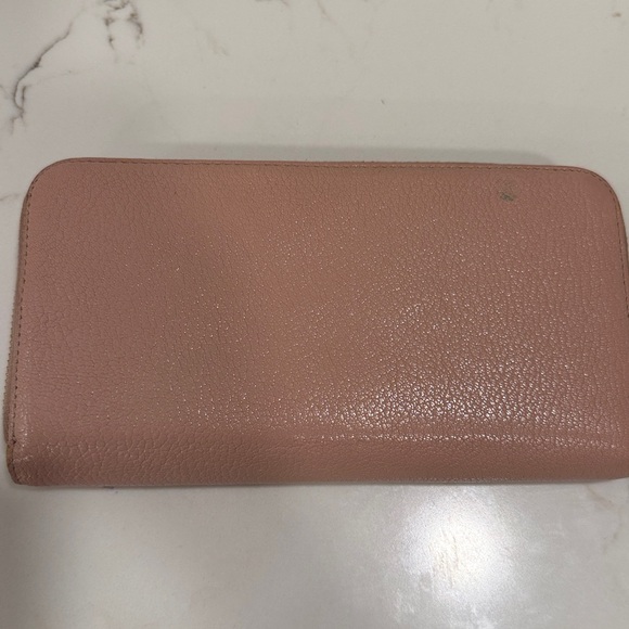 Miu Miu Blush Pink Leather Wallet with Bow - Picture 5 of 7